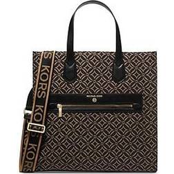 Michael Kors Kempner Large Logo Jacquard Tote Bag - Husk Multi