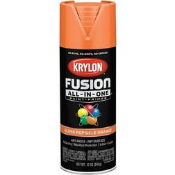 KRYLON K02718007 Rust Preventative Spray Paint,Popsicle Orange,Gloss,12 oz