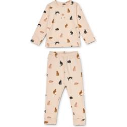 Liewood Wilhelm Pyjamas Set - Miauw/Apple Blossom Mix