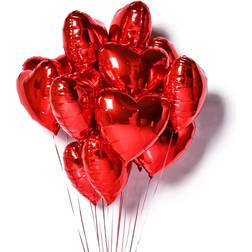 Wellin International Foil Balloons Heart Love 18" 10pcs