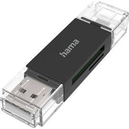 Hama USB 2.0 USB-A/Micro OTG Card Reader (00200130)