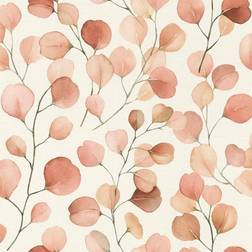 Rasch Elaina Blush Watercolor Boughs Vinyl Non-Pasted Wallpaper Roll, Pink