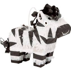 Unique Party Industries Assorted Colors Zebra Birthday Pinata 8 x 6.75