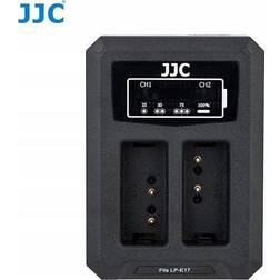 JJC USB-driven dubbel batteriladdare för Canon LP-E17