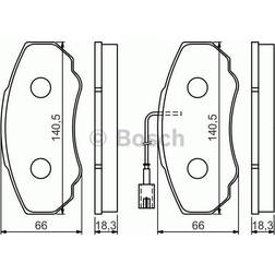 Bosch Bromsbelägg, skivbroms BP416 Fiat Ducato. Peugeot