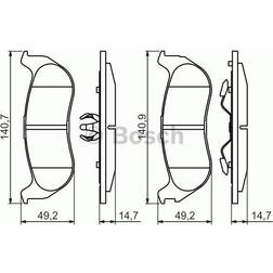 Bosch 0 986 494 419 Bremsbelag