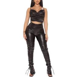 Guisby Pu Leather Pants W