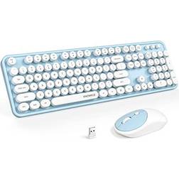 KNOWSQT Wireless Keyboard Mouse Combo Purple - 2.4G Colorful Typewriter Less Noise Full-Size Keyboards - USB Receiver Plug and Play, for Computer, PC, Laptop, Desktop, Windows, Mac