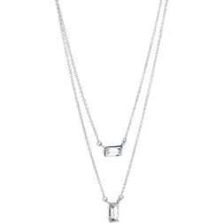 Efva Attling A Dream Stud Necklace - Silver/Transparent