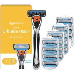 Amazon Basics 5-Blade Razor + 16 Cartridges