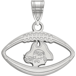 Ecupirates Logo Football Pendant - Silver