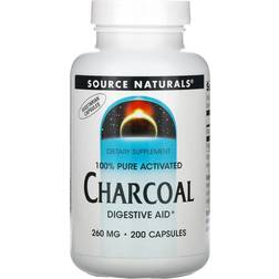 Source Naturals 100% Pure Activated Charcoal 260mg 200