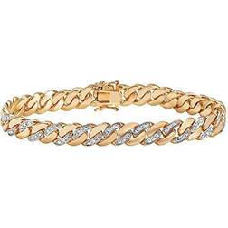 PalmBeach Curb-Link Bracelet - Gold/Diamonds