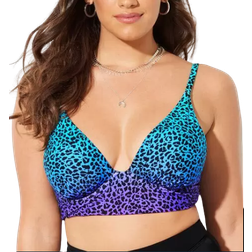 Swimsuits For All Synergy Longline Underwire Bikini Top - Ombre