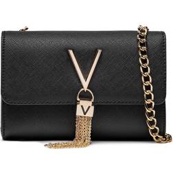 Valentino Bags Divina With Gold Medium Satchel -Black