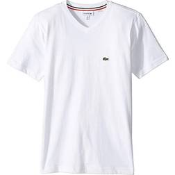 Lacoste Kid's V-Neck Cotton T-shirt - White