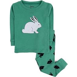 Leveret Kid's Rabbit 2pc Pajama Set