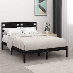 vidaXL black, 160 Solid Pine Bed Frame Bettrahmen