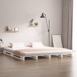 vidaXL Solid Wood Pine Bed Frame Base Sängram