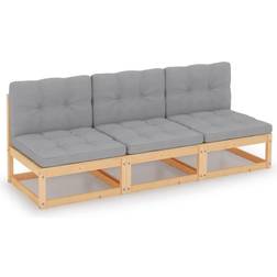 vidaXL 3-personers sofa hynder massivt Loungesett