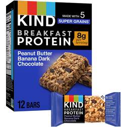 KIND Gluten Free Breakfast Protein Bars Peanut Butter Banana Dark Chocolate