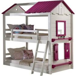 Donco kids and Pink Twin over Twin Bunk Bed - Sweetheart