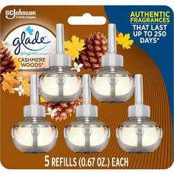 Glade 3.35 Cashmere Woods Scented Oil Plug-In Air Freshener Refill 5-Count, Clear