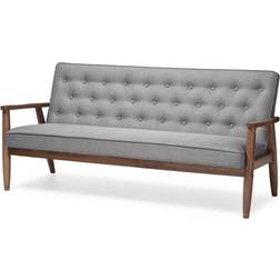 Baxton Studio Sorrento Mid-Century Retro Modern Sofa 71.3" 3 Seater