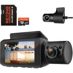Rexing V33 3 Channel 1440p 1440p 1440p Resolution Dashcam with Front Cabin Rear camera GPS BBY-V33