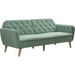 Novogratz Tallulah Memory Light Green Velvet Sofa 83" 2 Seater