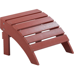 Beliani Garden Footstool Red ADIRONDACK