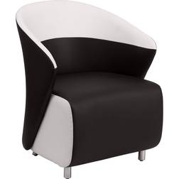 Flash Furniture Black LeatherSoft Curved Barrel