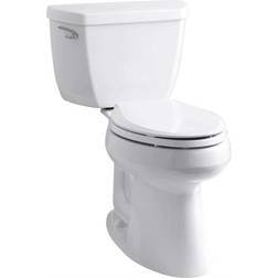 Kohler Highline Classic Comfort Height Two-piece elongated 1.28 gpf chair height toilet with 10" rough-in