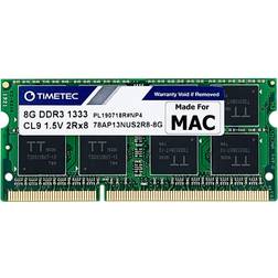 TIMETEC Hynix IC 8GB Compatible for Apple DDR3 1333MHz PC3-10600 SODIMM Memory for Early/Late 2011 13/15/17 inch MacBook Pro, Mid 2010 and Mid/Late