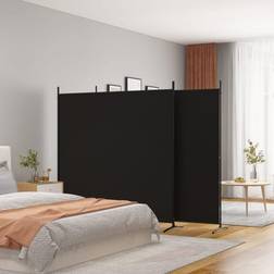 vidaXL 3-Panel Black Room Divider