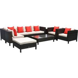 OutSunny 9-Piece Cushions Outdoor Lounge Set