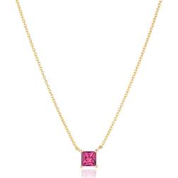 Sif Jakobs Ellera Quadrato Necklace - Gold/Pink