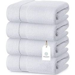 White Classic Luxury Bath Towel Silver, Red, Pink, Blue, Green, Gray, Beige, Brown, White, Black (137.2x68.6)