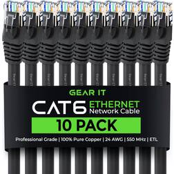 Cat 6 Ethernet Cable 10-Pack 82ft