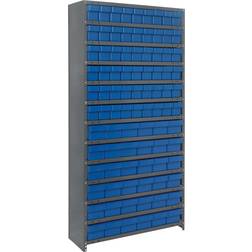 Quantum CL1875-624 Closed Shelving Euro Drawer Unit 36x18x75 90 Euro Drawers Blue