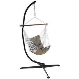 LY-TFHS-GRAY-COMBO Tufted Victorian Hammock Swing