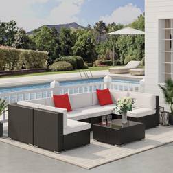 OutSunny Rattan Outdoor Lounge Set