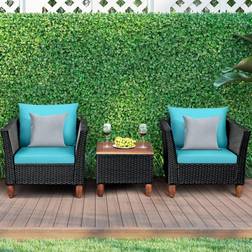 Costway 3PCS Outdoor Lounge Set