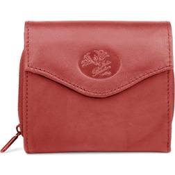 Buxton Heiress French Purse Leather Accordion Wallet, Red