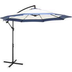 OutSunny 10FT Cantilever Umbrella, Offset Patio Umbrella with Cross Base