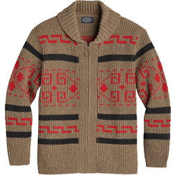 Pendleton Men's The Original Westerley Sweater - Taupe Mix/Red