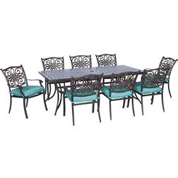 Hanover Traditions 9-Piece Rust-Free Patio Dining Set