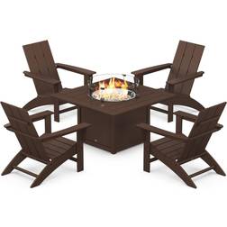 Polywood Modern Adirondack Outdoor Lounge Set