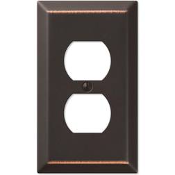 Amertac Amerelle 163DDB Century Wallplate, 1 Duplex, Steel, Aged Bronze, 1-Pack