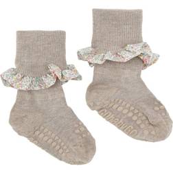 Go Baby Go Liberty Ruffle Socks - Sand